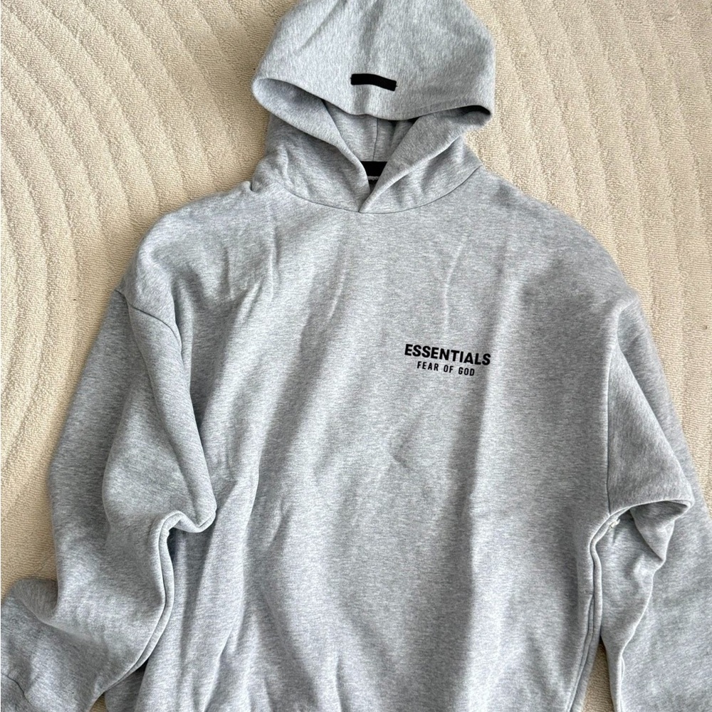 Essentials Light Grey Pullover Hoodie - image 1